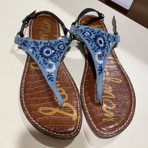 Sam Edelman Blue Printed Sandal